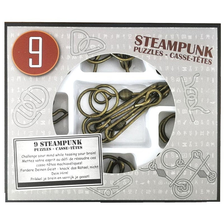 Coffret Argent de 9 Puzzles Steampunk