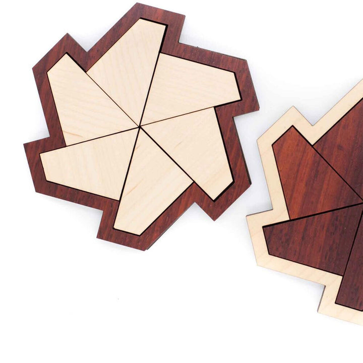 Jeux de puzzle en bois avec 6 pièces - Le Tangram