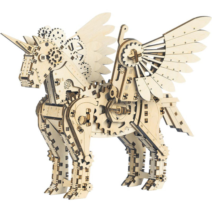 Licorne petite maquette 3D mobile en bois par Mr. 