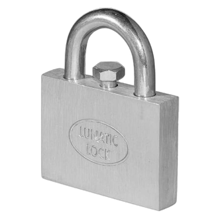 lunatic lock padlock on a chain